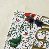 ヴィンテージフランスのポインセチアjoyeux noel ビーチタオル (インサイチュ)