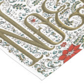 ヴィンテージフランスのポインセチアjoyeux noel ミディアムテーブルランナー (コーナー)