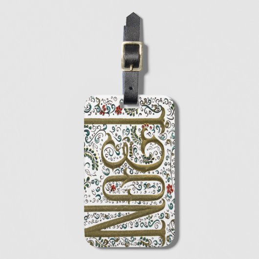 ヴィンテージフランスのポインセチアjoyeux noel ラゲッジタグ (正面縦)