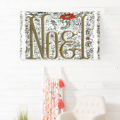 ヴィンテージフランスのポインセチアjoyeux noel 横断幕 (インサイチュ)