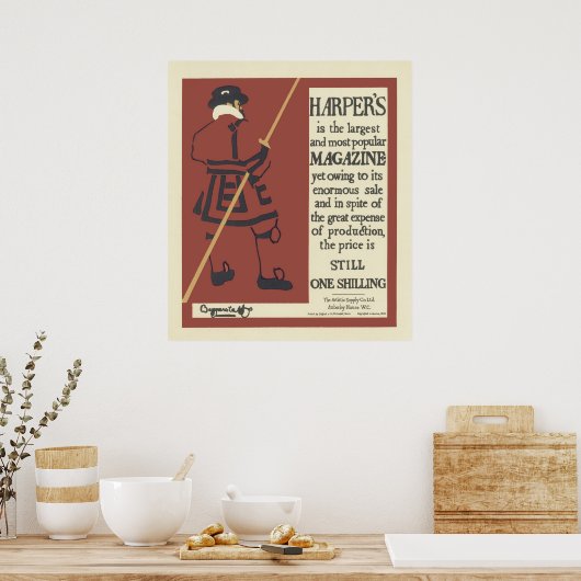 ヴィンテージフランスのポスター – ハーパーズマガジン ポスター (キッチン)