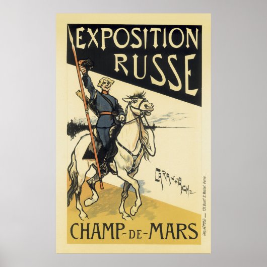 ヴィンテージフランスのポスター – Exposition Russe ポスター (正面)