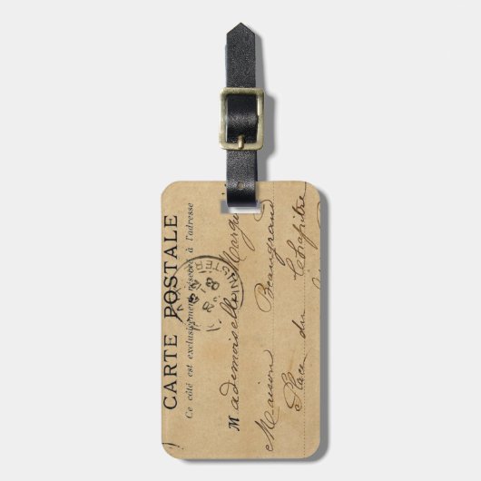 ヴィンテージフランスのポストカード ラゲッジタグ (正面縦)