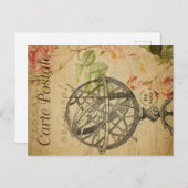 ヴィンテージフランスのポストカードArmillary Sphere ポストカード (正面/裏面)