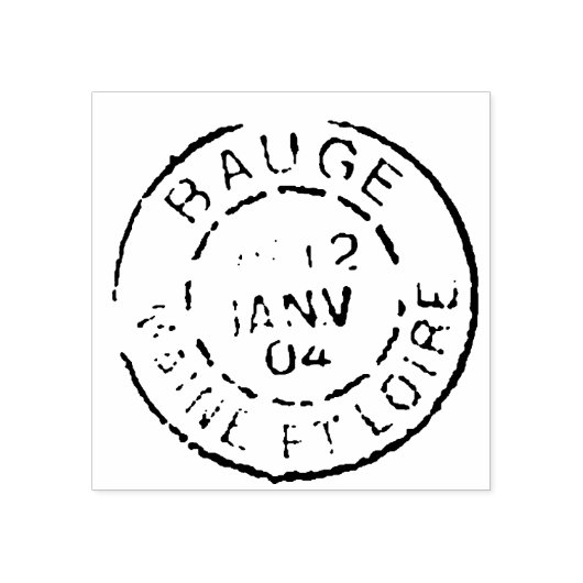 ヴィンテージフランスのポストマークメーンエロワール ラバースタンプ (インプリント)