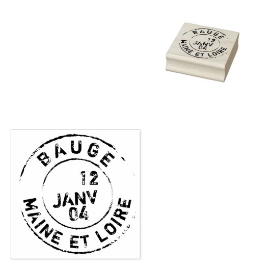 ヴィンテージフランスのポストマークメーンエロワールScrapbook R ラバースタンプ (押印)