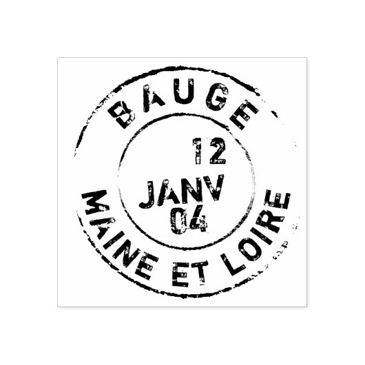 ヴィンテージフランスのポストマークメーンエロワールScrapbook R ラバースタンプ (インプリント)