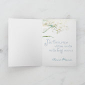 ヴィンテージフランスのポピフラワーありがとう カード (内部)