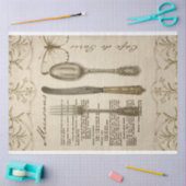 ヴィンテージフランスのマカロンレシピ切り離し 薄葉紙 (クラフト)