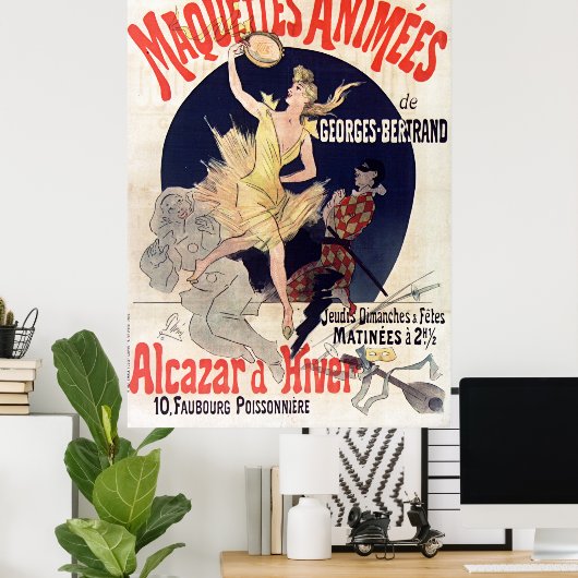 ヴィンテージフランスのマケッツアニメスアルカサルディバー ポスター (ホームオフィス)