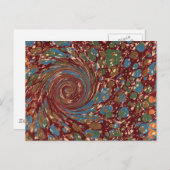 ヴィンテージフランスのマーブル紙 ポストカード (正面/裏面)