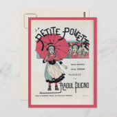 ヴィンテージフランスのミュージカルポスター ポストカード (正面/裏面)