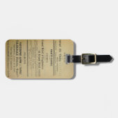 ヴィンテージフランスのラゲッジタグ ラゲッジタグ (正面横)