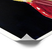 ヴィンテージフランスのリキュールウーマン1920アールデコポスター ポスター (角)