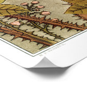 ヴィンテージフランスのリザードイラストレーション ポスター (角)