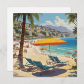 ヴィンテージフランスのリビエラビーチ シーズンカード (正面/裏面)
