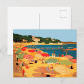 ヴィンテージフランスのリビエラビーチ ポストカード (正面/裏面)