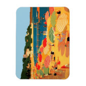 ヴィンテージフランスのリビエラビーチ マグネット (縦)