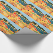 ヴィンテージフランスのリビエラビーチ ラッピングペーパー (角)