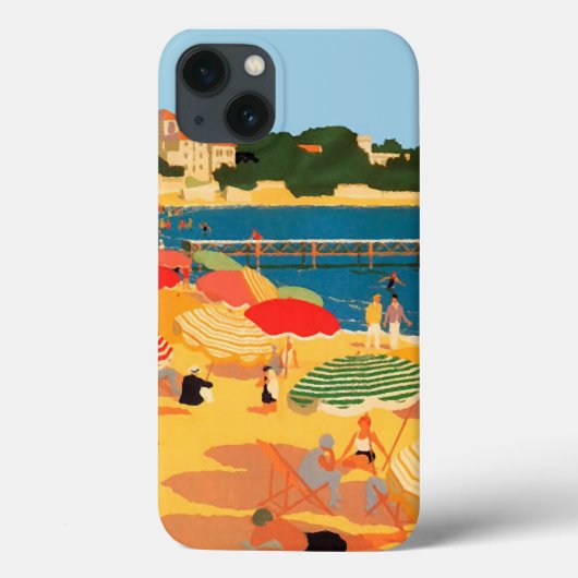 ヴィンテージフランスのリビエラビーチ Case-Mate iPhoneケース (裏面)
