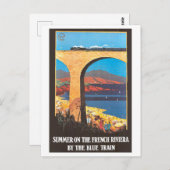 ヴィンテージフランスのリビエラ旅行ポスター ポストカード (正面/裏面)