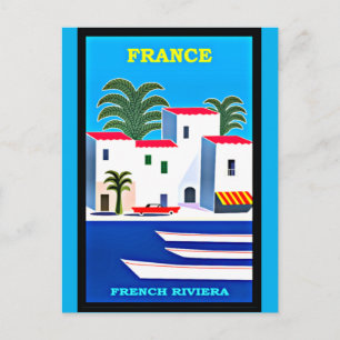 ヴィンテージフランスのリビエラ旅行ポスター ポストカード