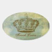 ヴィンテージフランスのリングパーソナライズされたシール 楕円形シール (正面)