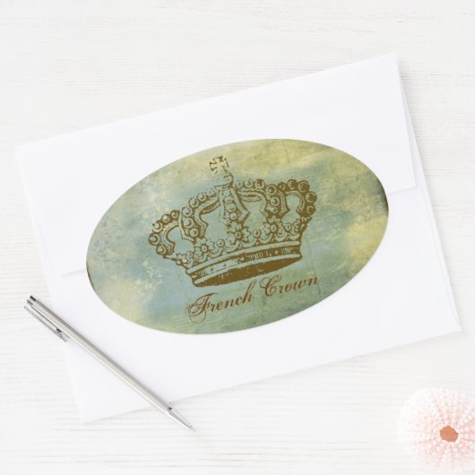 ヴィンテージフランスのリングパーソナライズされたシール 楕円形シール (封筒)