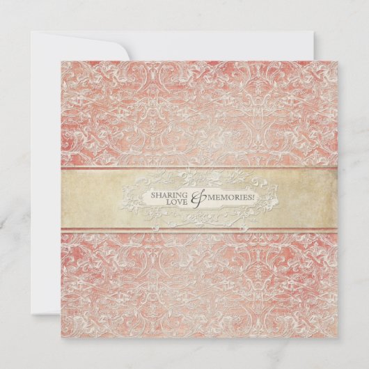 ヴィンテージフランスのリージェンシーレース100th誕生日 招待状 (裏面)