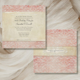 ヴィンテージフランスのリージェンシーレース100th誕生日 招待状