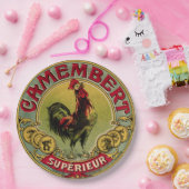 ヴィンテージフランスのルースターファーム&チーズピクニックプレート ペーパープレート (パーティー)