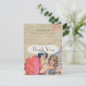 ヴィンテージフランスのレトロパリをテーマにした有難う ポストカード (スタンド正面)