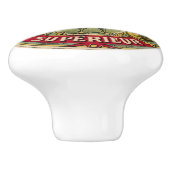 ヴィンテージフランスのロスターファームとチーズ引出しプル セラミックノブ (側面)