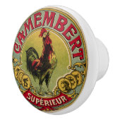 ヴィンテージフランスのロスターファームとチーズ引出しプル セラミックノブ (右)