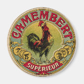 ヴィンテージフランスのロスターファーム及びチーズ磁石 マグネット (正面)