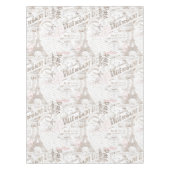 ヴィンテージフランスのロマンスコラージピンクID226 テーブルクロス (正面)