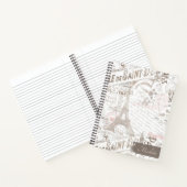 ヴィンテージフランスのロマンスコラージピンクID226 ノートブック (内部)