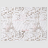 ヴィンテージフランスのロマンスコラージピンクID226 薄葉紙 (正面)