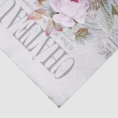 ヴィンテージフランスのロンドンピンク牡丹 薄葉紙 (詳細)