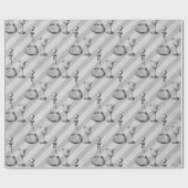 ヴィンテージフランスのワインをテーマにした ラッピングペーパー (フラット)