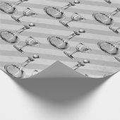 ヴィンテージフランスのワインをテーマにした ラッピングペーパー (角)