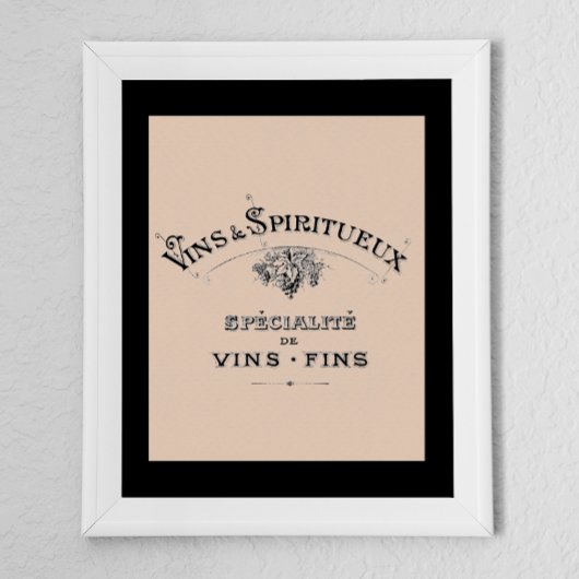 ヴィンテージフランスのワインアド ポスター