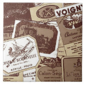 ヴィンテージフランスのワインラベル壁紙 タイル (正面)