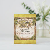 ヴィンテージフランスのワインラベル ポストカード (スタンド正面)