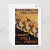 ヴィンテージフランスのワインレメイルルーズヴィンス ポストカード (正面/裏面)
