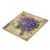 ヴィンテージフランスのヴィオレットホームデコールタイル タイル (側面)