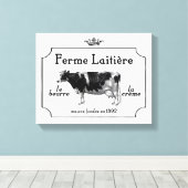 ヴィンテージフランスの乳 キャンバスプリント (インサイチュ (ウッドフロア))