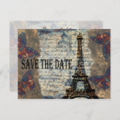 ヴィンテージフランスの保存の日付 案内ポストカード (正面/裏面)