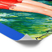 ヴィンテージフランスの入浴美しい1925年ノルマンディ ポスター (角)