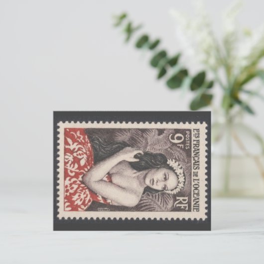 ヴィンテージフランスの南太平洋旅行はがき ポストカード (スタンド正面)